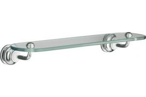 Kohler Fairfax K-12158-CW Polished Chrome/White Escutcheons Glass Shelf