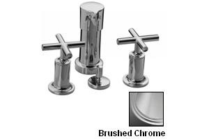 Kohler Purist K-14431-3-G Brushed Chrome Bidet Faucet with Cross Handles