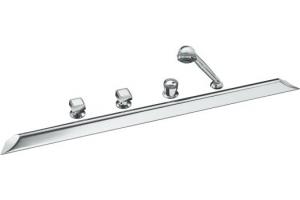 Kohler Alterna K-6504-2-CP Polished Chrome Seawall Bath Faucet with Handshower & Square Handles