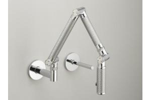 Kohler Karbon K-6228-C11-CP Polished Chrome Wall-Mount Kitchen Faucet with Silver Tube