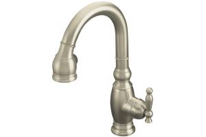 Kohler Vinnata K-691-BN Vibrant Brushed Nickel Secondary Kitchen Sink Pull-Out Faucet