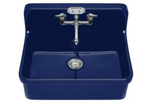 Kohler Gilford K-12701-C9 Cobalt Blue 24\" x 22\" Wall-Mount Kitchen Sink with Apron-Front