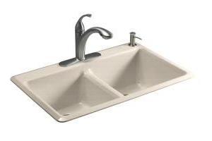 Kohler Anthem K-5840-1-FD Cane Sugar Cast Iron Self-Rimming Sink with ...