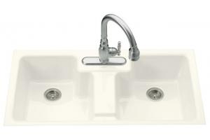Kohler Cantina K-5852-3-FT Basalt Tile-In Kitchen Sink with Three-Hole Faucet Drilling