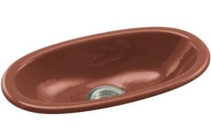 Kohler Iron/Tones K-6497-R1 Roussillon Red 22\" Trough Sink