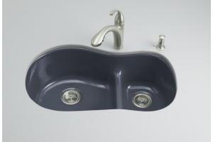 Kohler Iron/Tones K-6498-52 Navy Smart Divide Offset Kitchen Sink
