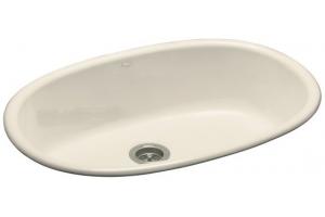 Kohler Iron/Tones K-6499-47 Almond Large Single Basin Kitchen Sink