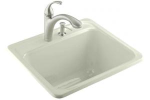 Kohler Glen Falls K-6663-1-NG Tea Green Self-Rimming Utility Sink with One-Hole Faucet Drilling