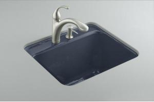 Kohler Glen Falls K-6663-2U-52 Navy Undercounter Utility Sink with Two-Hole Faucet Drilling