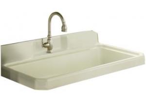 Kohler Harborview K-6607-1-NY Dune Self-Rimming Or Wall-Mount Utility Sink with Single-Hole Faucet Drilling On Center Deck Of Sink