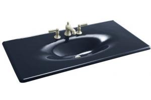 Kohler Iron/Impressions K-3052-1-52 Navy 43\" Cast Iron One-Piece Surface and Integrated Lavatory with Single-Hole Faucet Drilling