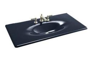 Kohler Iron/Impressions K-3052-8-52 Navy 43\" Cast Iron One-Piece Surface and Integrated Lavatory with 8\" Centers