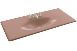 Kohler Iron/Impressions K-3053-1-45 Wild Rose 49\" One-Piece Surface with Integrated Lavatory and Single-Hole Faucet Drilling
