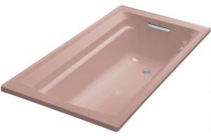 Kohler Archer K-1124-G-45 Wild Rose 6\' BubbleMassage Bath Tub with Comfort Depth Design