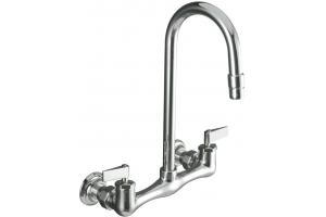 Kohler Triton K-7320-4-G Brushed Chrome Utility Sink Faucet with Lever Handles