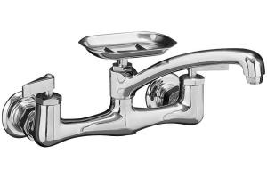 Kohler Clearwater K-7855-4-CP Polished Chrome Clearwater Sink Supply Faucet with 8\" Spout Reach and Lever Handles