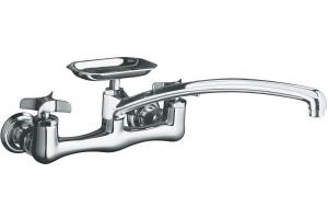 Kohler Clearwater K-7856-3-BN Vibrant Brushed Nickel Clearwater Sink Supply Faucet with 12\" Spout Reach and Cross Handles