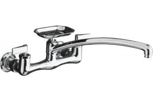 Kohler Clearwater K-7856-4-BN Vibrant Brushed Nickel Clearwater Sink Supply Faucet with 12\" Spout Reach and Lever Handles