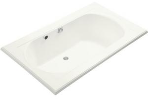 Kohler Memoirs K-1418-G-S2 White Satin 6\' BubbleMassage Bath Tub