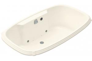 Kohler Portrait K-1457-GCR-S1 Biscuit Satin 5.5\' BubbleMassage Bath Tub with Chromatherapy