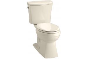 Kohler Kelston K-11452-47 Almond Comfort Height Elongated Toilet with Cachet Toilet Seat and Left-Hand Trip Lever