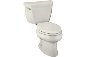 Kohler Wellworth K-3422-U-96 Biscuit Elongated Toilet with Left-Hand Trip Lever and Tank Liner