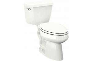 Kohler Highline K-3427-0 White Comfort Height Elongated Toilet with Left-Hand Trip Lever