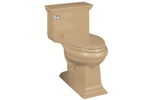 Kohler Memoirs Stately K-3453-33 Mexican Sand Comfort Height Elongated Toilet with Toilet Seat and Left-Hand Trip Lever
