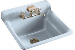Kohler Bayview K-6608-2-6 Skylight Self-Rimming Utility Sink with Two-Hole Faucet Drilling in Backsplash