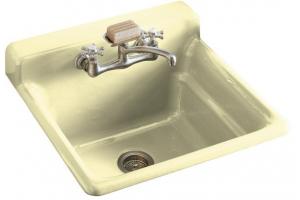 Kohler Bayview K-6608-2-Y2 Sunlight Self-Rimming Utility Sink with Two-Hole Faucet Drilling in Backsplash