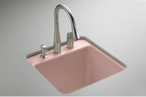 Kohler Park Falls K-6655-1U-45 Wild Rose Undercounter Sink with One-Hole Faucet Drilling