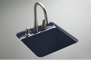 Kohler Park Falls K-6655-2U-52 Navy Undercounter Sink with Two-Hole Faucet Drilling