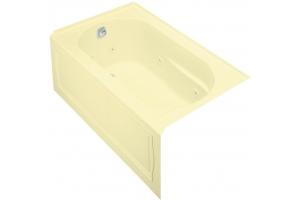 Kohler Devonshire K-1357-HL-Y2 Sunlight 5\' Whirlpool Bath Tub with Integral Apron, Heater and Left-Hand Drain