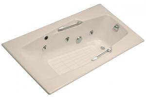 Kohler Caribbean K-812-H2-55 Innocent Blush Whirlpool Bath Tub
