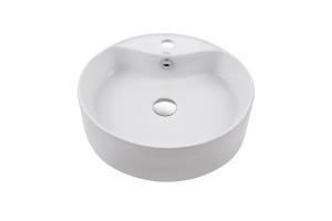 Kraus KCV-142 White Round Ceramic Bathroom Sink