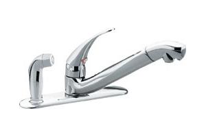 Moen 7034 PureTouch Classic Chrome Filtering Faucet with Side Spray in Deck Plate