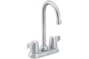 Moen Chateau CA4903BC Brushed Chrome Two-Handle High Arc Bar Faucet