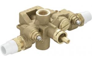 Moen 63130 M-Pact Valve Rough-In Pressure Balancing Volume Control Valve with Stops - CPVC Connection