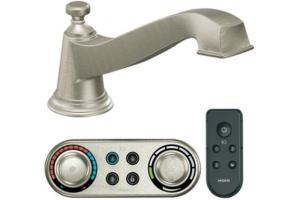 Moen Rothbury T9221BN Brushed Nickel Low Arc Roman Tub Faucet Includes Iodigital Technology