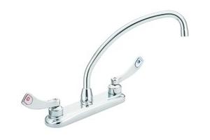 Moen 8282 Commercial Chrome Two-Handle Kitchen High Arc Faucet