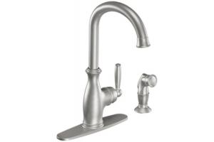 Moen 7735CSL Brantford Classic Stainless One-Handle High Arc Kitchen Faucet