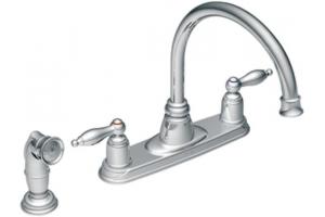 Moen 67905 Castleby Chrome Two Handle High Arc Kitchen Faucet