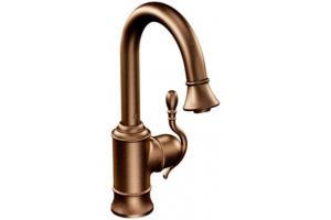 Moen S6208ORB Woodmere Oil Rubbed Bronze Single-Handle High Arc Pulldown Kitchen Faucet