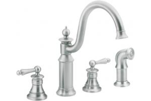 Moen Waterhill S712CSL Classic Stainless Two-Handle Kitchen Faucet