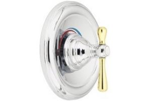 Moen Kingsley T3111CP Chrome/Polished Brass Moentrol Pressure Balance Trim Kit with Lever Handle