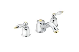 Moen Castleby T4933CP Chrome/Polished Brass Roman Tub Faucet Trim Kit with Lever Handles