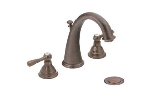 Moen T6125ORB Kingsley Oil Rubbed Bronze Widespread Trim Kit with Lever Handles