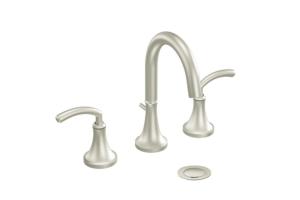 Moen Icon T6520BN Brushed Nickel 8-16\" Widespread Faucet Trim with Lever Handles & Pop-Up