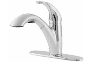 Price Pfister Parisa 534-70CC Polished Chrome Lever Handle Pull-Out Kitchen Faucet