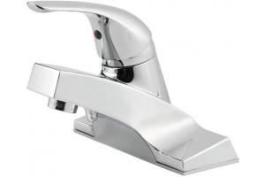 Pfister 142-5000 Pfirst Series Chrome Single Handle Centerset Lavatory Faucet Less Pop-Up